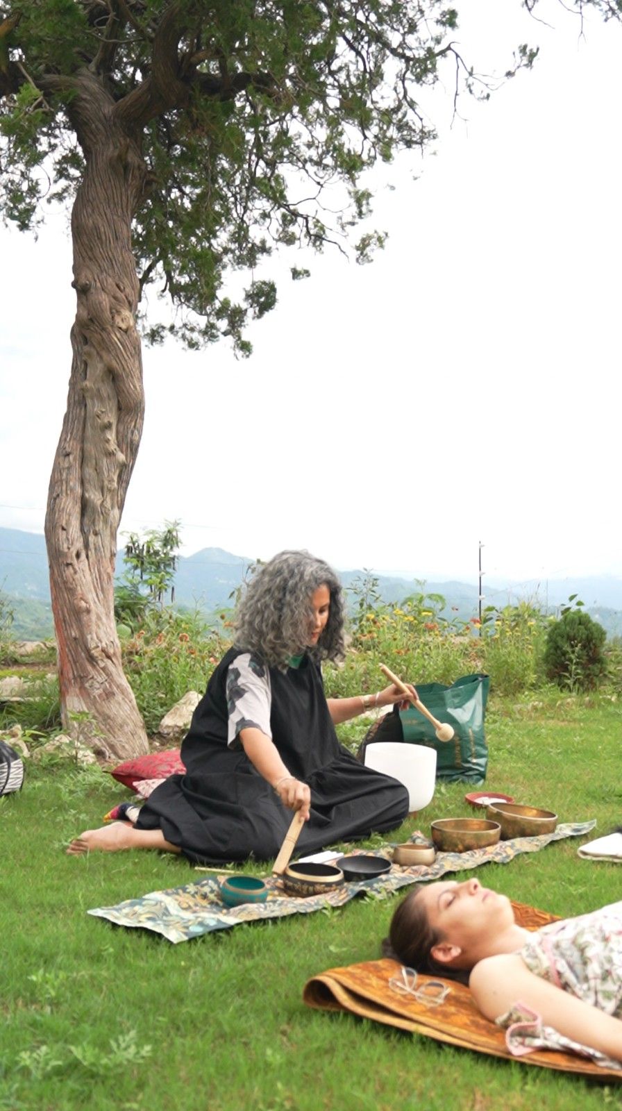 A guest in quiet meditation
